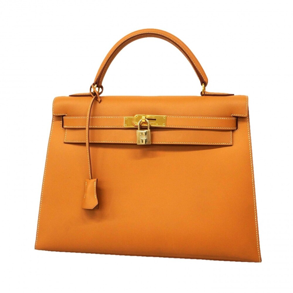Hermes Kelly 32 handbag, Vache, Natural, □B stamp, Ladies'. - Picture 1 of 14